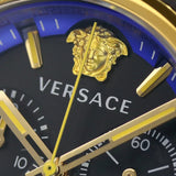 Buy Shop Versace Icon Active Chronograph Black Dial Blue Rubber Strap Watch For Men VEZ700521 USA Online