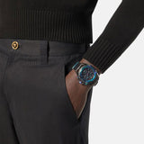 Buy Shop Versace Icon Active Chronograph Black Dial Grey Silicone Strap Watch for Men - VEZ701022 USA Online