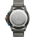 Buy Shop Versace Icon Active Chronograph Black Dial Grey Silicone Strap Watch for Men - VEZ701022 USA Online