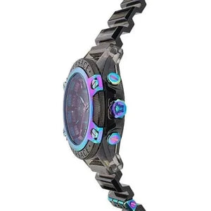 Buy Shop Versace Icon Active Chronograph Black Dial Grey Silicone Strap Watch for Men - VEZ701022 USA Online