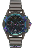 Buy Shop Versace Icon Active Chronograph Black Dial Grey Silicone Strap Watch for Men - VEZ701022 USA Online