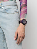 Buy Shop Versace Icon Active Chronograph Black Dial Purple Rubber Strap Watch For Men - VEZ701423 USA Online