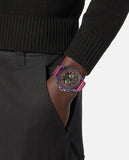 Buy Shop Versace Icon Active Chronograph Black Dial Purple Rubber Strap Watch For Men - VEZ701423 USA Online