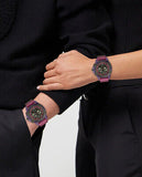 Buy Shop Versace Icon Active Chronograph Black Dial Purple Rubber Strap Watch For Men - VEZ701423 USA Online