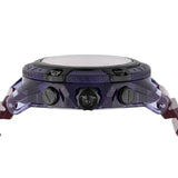 Buy Shop Versace Icon Active Chronograph Black Dial Purple Rubber Strap Watch For Men - VEZ701423 USA Online