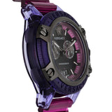 Buy Shop Versace Icon Active Chronograph Black Dial Purple Rubber Strap Watch For Men - VEZ701423 USA Online