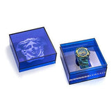 Buy Shop Versace Icon Active Chronograph Blue Dial Green Rubber Strap Watch For Men - VEZ701322 USA Online