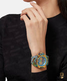 Buy Shop Versace Icon Active Chronograph Blue Dial Green Rubber Strap Watch For Men - VEZ701322 USA Online
