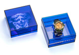 Buy Shop Versace Icon Active Chronograph Gold Dial Black Silicone Strap Watch For Men - VEZ700321 USA Online