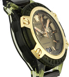 Buy Shop Versace Icon Active Chronograph Gold Dial Black Silicone Strap Watch For Men - VEZ700321 USA Online