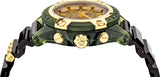 Buy Shop Versace Icon Active Chronograph Gold Dial Black Silicone Strap Watch For Men - VEZ700321 USA Online