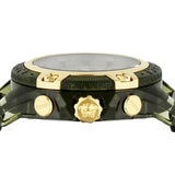 Buy Shop Versace Icon Active Chronograph Gold Dial Black Silicone Strap Watch For Men - VEZ700321 USA Online