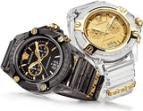 Buy Shop Versace Icon Active Chronograph Gold Dial White Silicone Strap Watch for Men - VEZ700121 USA Online