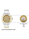 Buy Shop Versace Icon Active Chronograph Gold Dial White Silicone Strap Watch for Men - VEZ700121 USA Online