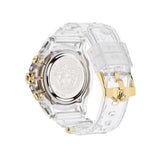 Buy Shop Versace Icon Active Chronograph Gold Dial White Silicone Strap Watch for Men - VEZ700121 USA Online