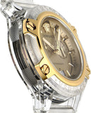 Buy Shop Versace Icon Active Chronograph Gold Dial White Silicone Strap Watch for Men - VEZ700121 USA Online