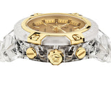 Buy Shop Versace Icon Active Chronograph Gold Dial White Silicone Strap Watch for Men - VEZ700121 USA Online