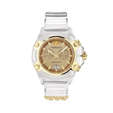 Buy Shop Versace Icon Active Chronograph Gold Dial White Silicone Strap Watch for Men - VEZ700121 USA Online