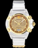 Buy Shop Versace Icon Active Chronograph Gold Dial White Silicone Strap Watch for Men - VEZ700121 USA Online
