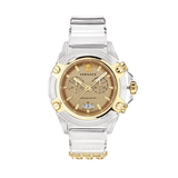 Buy Shop Versace Icon Active Chronograph Gold Dial White Silicone Strap Watch for Men - VEZ700121 USA Online