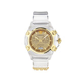 Buy Shop Versace Icon Active Chronograph Gold Dial White Silicone Strap Watch for Men - VEZ700121 USA Online