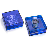 Buy Shop Versace Icon Active Chronograph Purple Dial Blue Silicone Strap Watch For Men - VEZ701523 USA Online