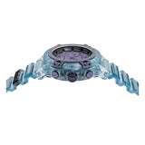 Buy Shop Versace Icon Active Chronograph Purple Dial Blue Silicone Strap Watch For Men - VEZ701523 USA Online