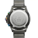 Buy Shop Versace Icon Active Chronograph Quartz Black Dial Black Steel Strap Watch For Men - VEZ701022 USA Online