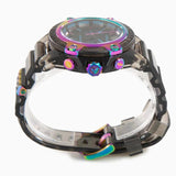 Buy Shop Versace Icon Active Chronograph Quartz Black Dial Black Steel Strap Watch For Men - VEZ701022 USA Online
