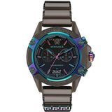 Buy Shop Versace Icon Active Chronograph Quartz Black Dial Black Steel Strap Watch For Men - VEZ701022 USA Online