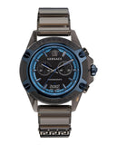 Buy Shop Versace Icon Active Chronograph Quartz Black Dial Black Steel Strap Watch For Men - VEZ701022 USA Online