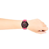 Buy Shop Versace Icon Active Chronograph Quartz Black Dial Pink Rubber Strap Watch For Men - VEZ700221 USA Online