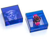 Buy Shop Versace Icon Active Chronograph Quartz Black Dial Pink Rubber Strap Watch For Men - VEZ700221 USA Online