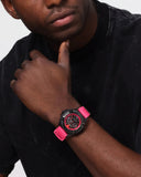 Buy Shop Versace Icon Active Chronograph Quartz Black Dial Pink Rubber Strap Watch For Men - VEZ700221 USA Online
