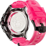 Buy Shop Versace Icon Active Chronograph Quartz Black Dial Pink Rubber Strap Watch For Men - VEZ700221 USA Online