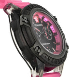 Buy Shop Versace Icon Active Chronograph Quartz Black Dial Pink Rubber Strap Watch For Men - VEZ700221 USA Online
