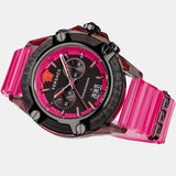 Buy Shop Versace Icon Active Chronograph Quartz Black Dial Pink Rubber Strap Watch For Men - VEZ700221 USA Online