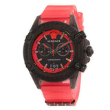 Buy Shop Versace Icon Active Chronograph Quartz Black Dial Pink Rubber Strap Watch For Men - VEZ700221 USA Online
