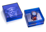 Buy Shop Versace Icon Active Chronograph Quartz Blue Dial Orange Rubber Strap Watch For Men - VEZ700922 USA Online