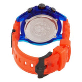 Buy Shop Versace Icon Active Chronograph Quartz Blue Dial Orange Rubber Strap Watch For Men - VEZ700922 USA Online