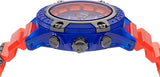 Buy Shop Versace Icon Active Chronograph Quartz Blue Dial Orange Rubber Strap Watch For Men - VEZ700922 USA Online