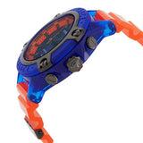 Buy Shop Versace Icon Active Chronograph Quartz Blue Dial Orange Rubber Strap Watch For Men - VEZ700922 USA Online