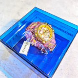 Buy Shop Versace Icon Active Chronograph Quartz Gold Dial Red Leather Strap Watch For Men - VEZ701222 USA Online