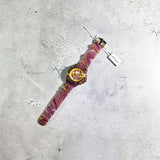 Buy Shop Versace Icon Active Chronograph Quartz Gold Dial Red Leather Strap Watch For Men - VEZ701222 USA Online