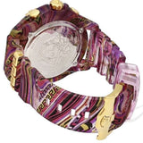 Buy Shop Versace Icon Active Chronograph Quartz Gold Dial Red Leather Strap Watch For Men - VEZ701222 USA Online