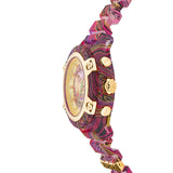 Buy Shop Versace Icon Active Chronograph Quartz Gold Dial Red Leather Strap Watch For Men - VEZ701222 USA Online