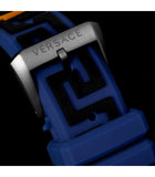 Buy Shop Versace Iconic Dominus Chronograph Blue Dial Blue Rubber Strap Watch For Men - VE6H00323 USA Online