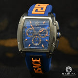 Buy Shop Versace Iconic Dominus Chronograph Blue Dial Blue Rubber Strap Watch For Men - VE6H00323 USA Online