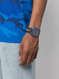 Buy Shop Versace Iconic Dominus Chronograph Blue Dial Blue Rubber Strap Watch For Men - VE6H00323 USA Online