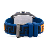 Buy Shop Versace Iconic Dominus Chronograph Blue Dial Blue Rubber Strap Watch For Men - VE6H00323 USA Online